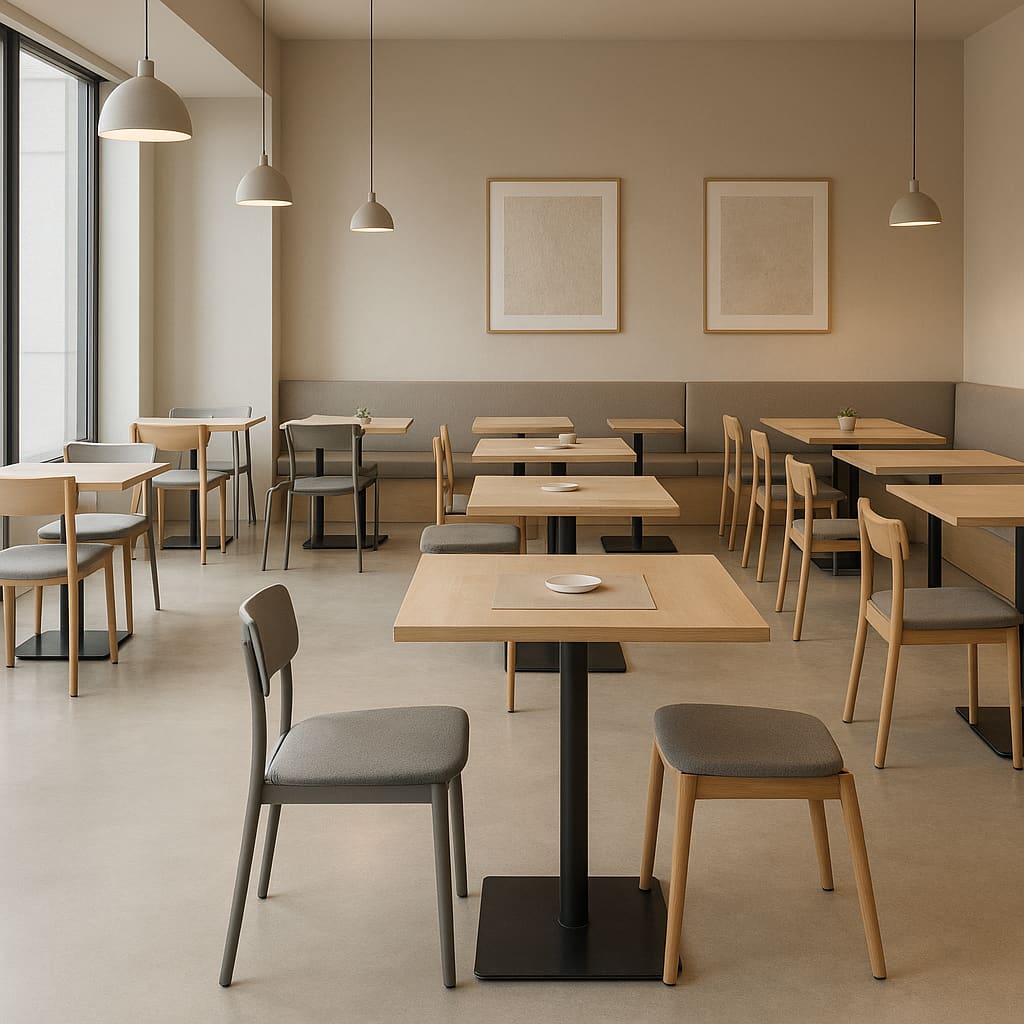 Komerční sezení a stoly